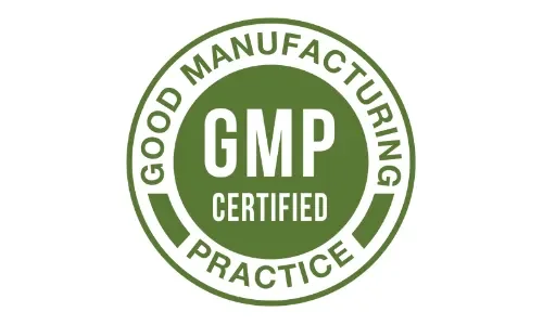 GMP certified manufacturing badge